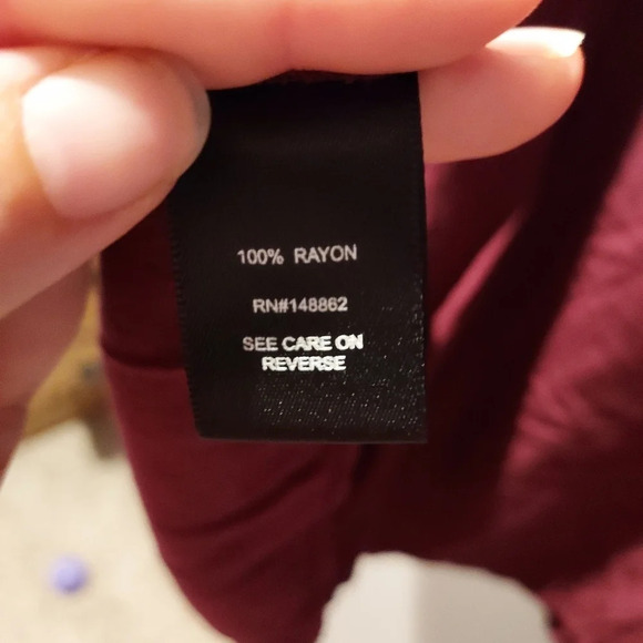 Torrid Burgundy/Purple Mini Challis Trapeze Dress in Size 1 - Picture 4 of 9